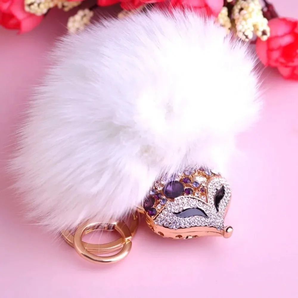 VQ Rhinestones Fox Keychain